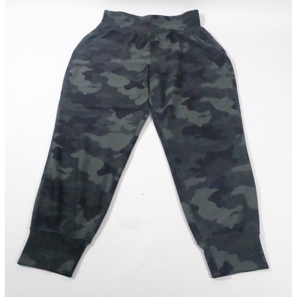 Old Navy Joggers Womens M Green Camo Powersoft High-Rise Go-Dry Activewear Pants